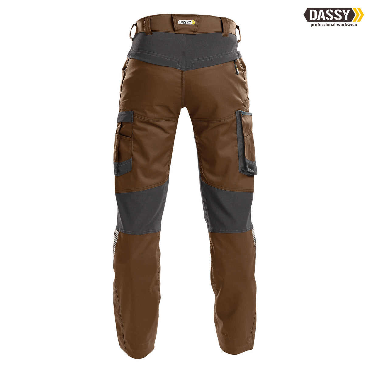 DASSY® Helix Arbeitshose Stretch D-Flex lehmbraun grau