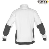 DASSY Velox Sweatshirt Jacke D-Flex weiß grau