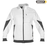 DASSY Velox Sweatshirt Jacke D-FX Flex weiss grau