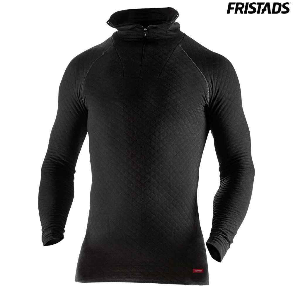 Fristads Zipper-T-Shirt Langarm 742 PC schwarz