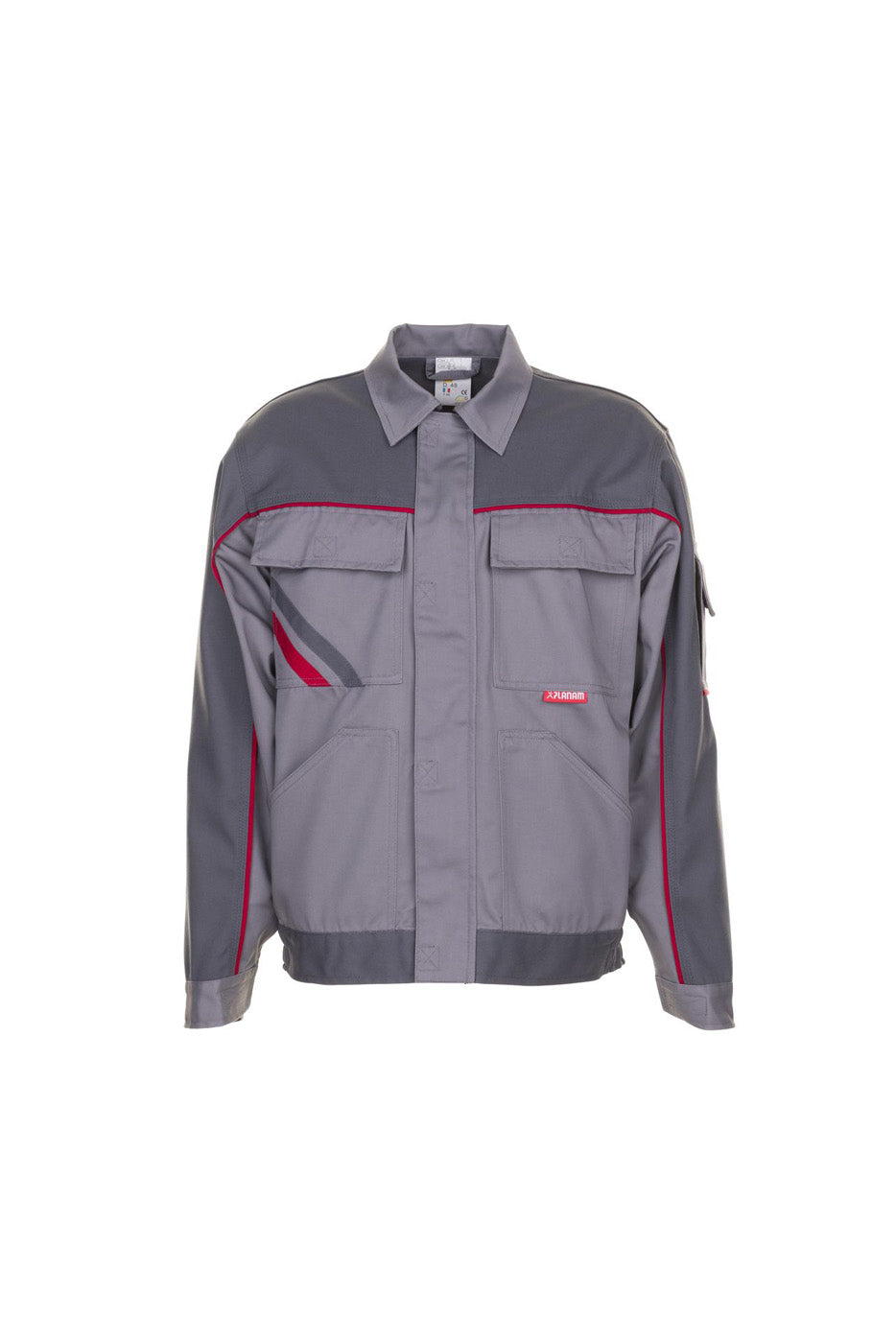 Planam Bundjacke Highline zink/schiefer/rot