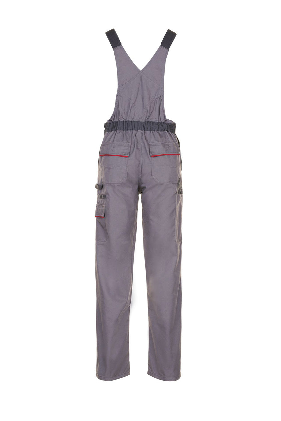Planam Latzhose Highline zink/schiefer/rot