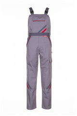 Planam Latzhose Highline zink/schiefer/rot