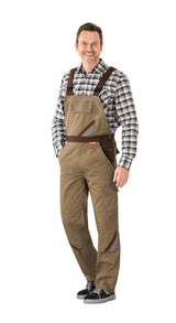Planam Latzhose Highline khaki/braun/zink