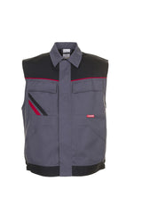 Planam Weste Highline schiefer/schwarz/rot