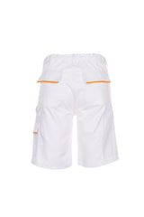 Planam Shorts Highline reinweiß/reinweiß/gelb