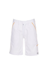 Planam Shorts Highline reinweiß/reinweiß/gelb