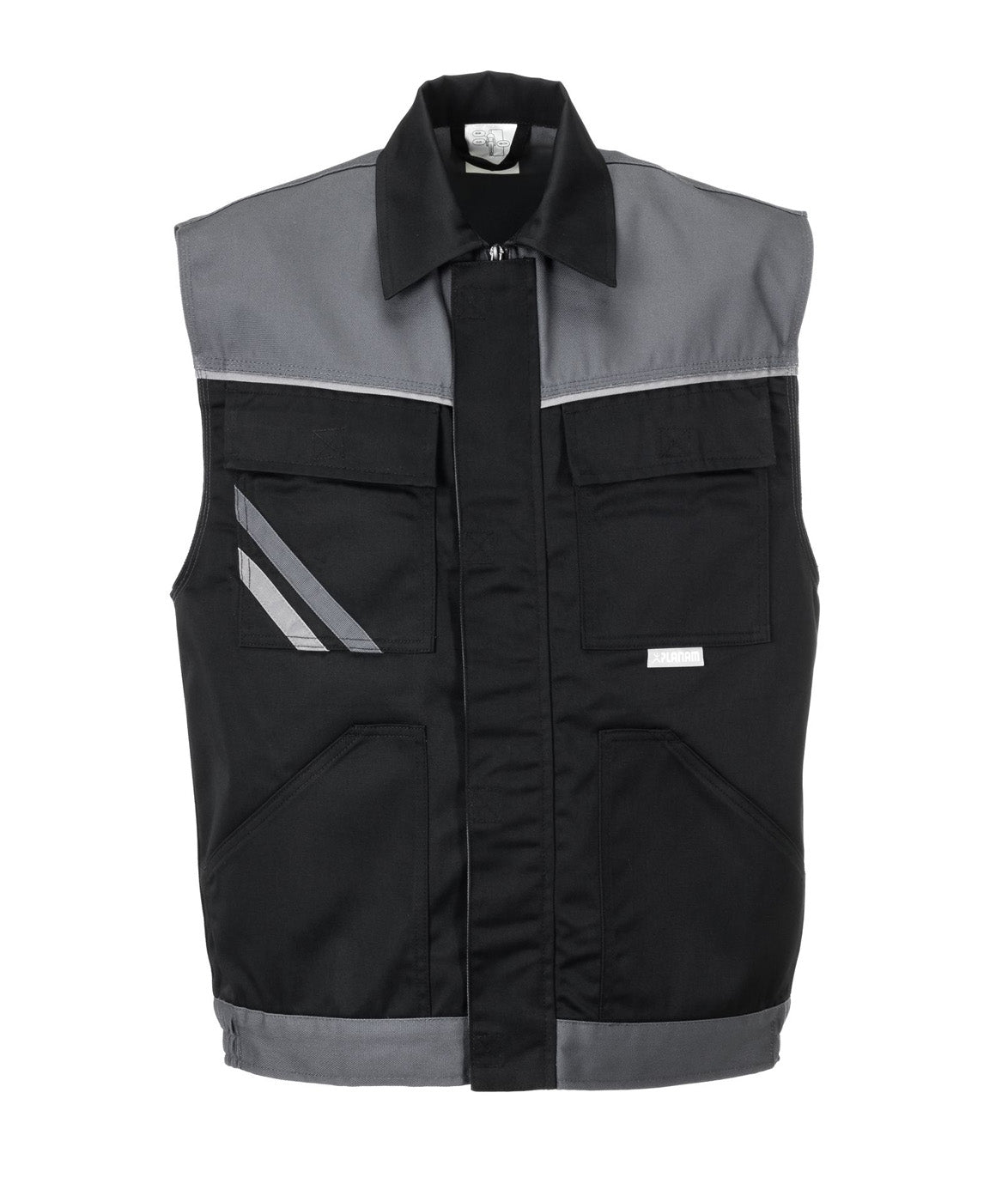 Planam Weste Highline schwarz/schiefer/zink