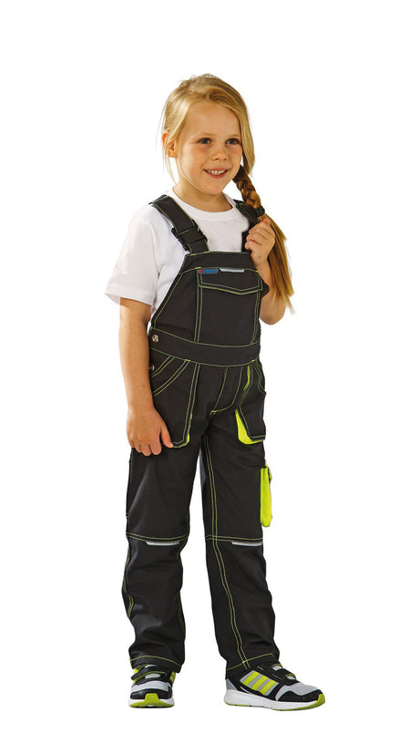 Planam Latzhose Junior anthrazit/gelb