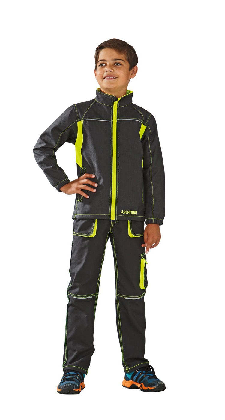 Planam Softsjacke Junior anthrazit/gelb