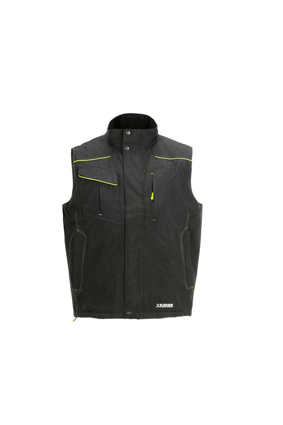 Planam Neon Weste Outdoor grau/grün