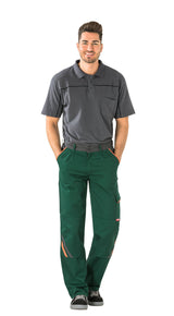 Planam Bundhose Visline grün/orange/schiefer