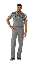 Planam Latzhose Visline zink/orange/schiefer