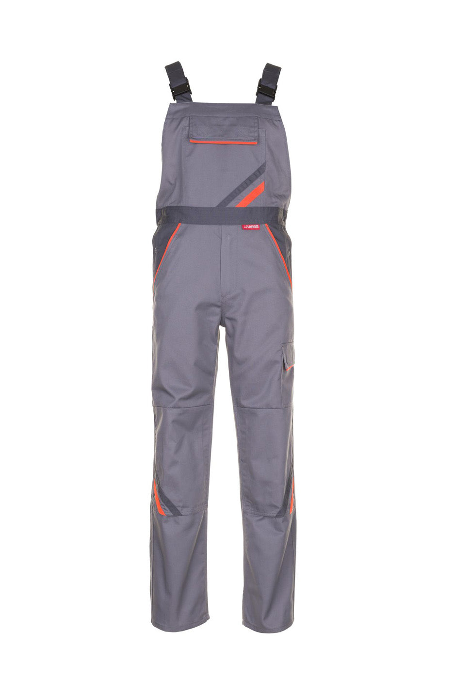 Planam Latzhose Visline zink/orange/schiefer