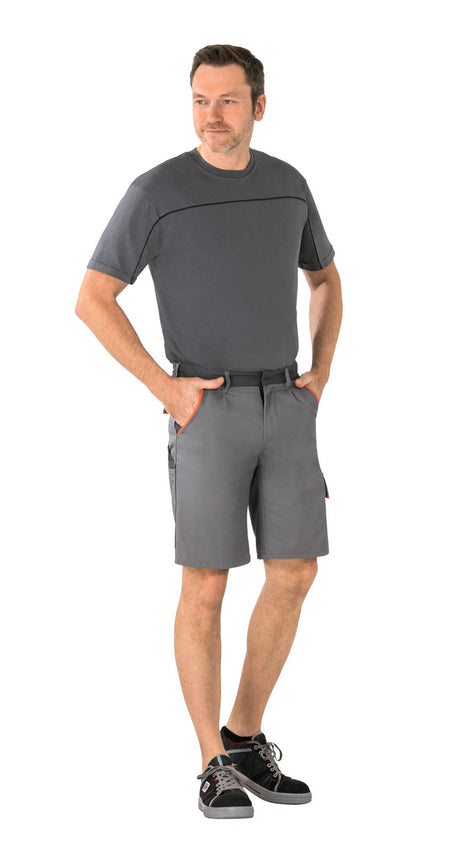 Planam Shorts Visline zink/orange/schiefer