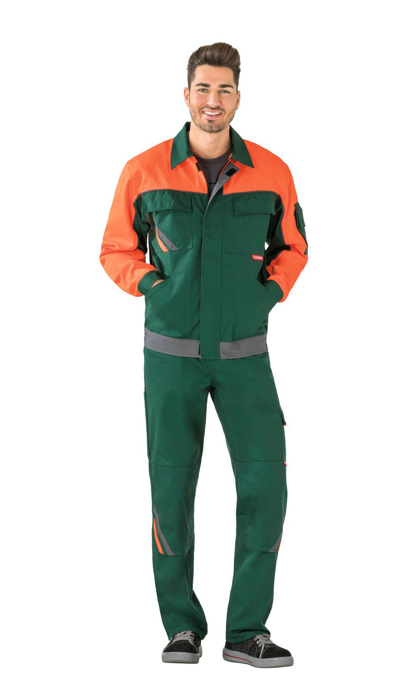 Planam V1 Bundjacke Visline grün/orange/schiefer