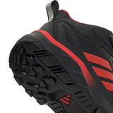 adidas GRADIX MID M S3S ESD Schwarz/Rot 7101 – Detail von Ferse und Laufsohle