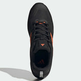 adidas GRADIX Herren Sicherheitshalbschuh black/orange – Draufsicht mit Heel-Lock-Schnürung