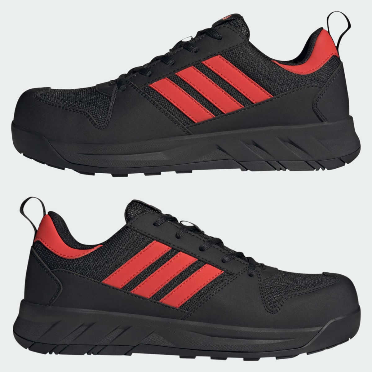 adidas MOTIX Low S1PS Sicherheitsschuhe Black/Red von oben mit Schnürung