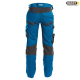 DASSY® Dynax Bundhose Stretch Kniepolstertaschen D-Flex azurblau grau