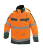 DASSY® Atlantis Warnschutz Regen- Parka neonorange/flaschengrün