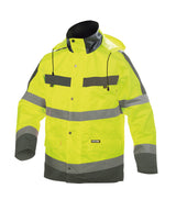 DASSY® Atlantis Warnschutz Regen- Parka neongelb/zementgrau