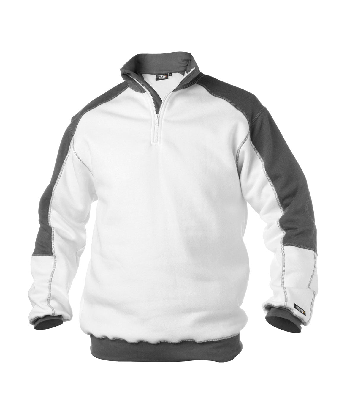 DASSY® Basiel Zweifarbiges Sweatshirt weiß/zementgrau