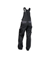 DASSY® Calais Zweifarbige Latzhose schwarz/zementgrau