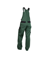DASSY® Calais Zweifarbige Latzhose flaschengrün/schwarz