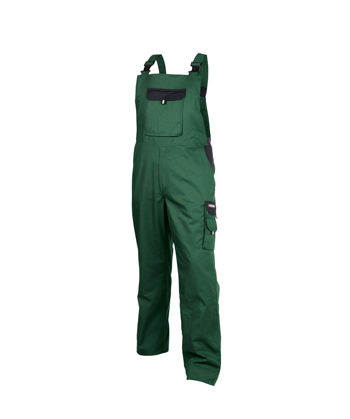 DASSY® Calais Zweifarbige Latzhose flaschengrün/schwarz