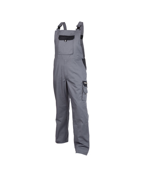 DASSY® Calais Zweifarbige Latzhose zementgrau/schwarz