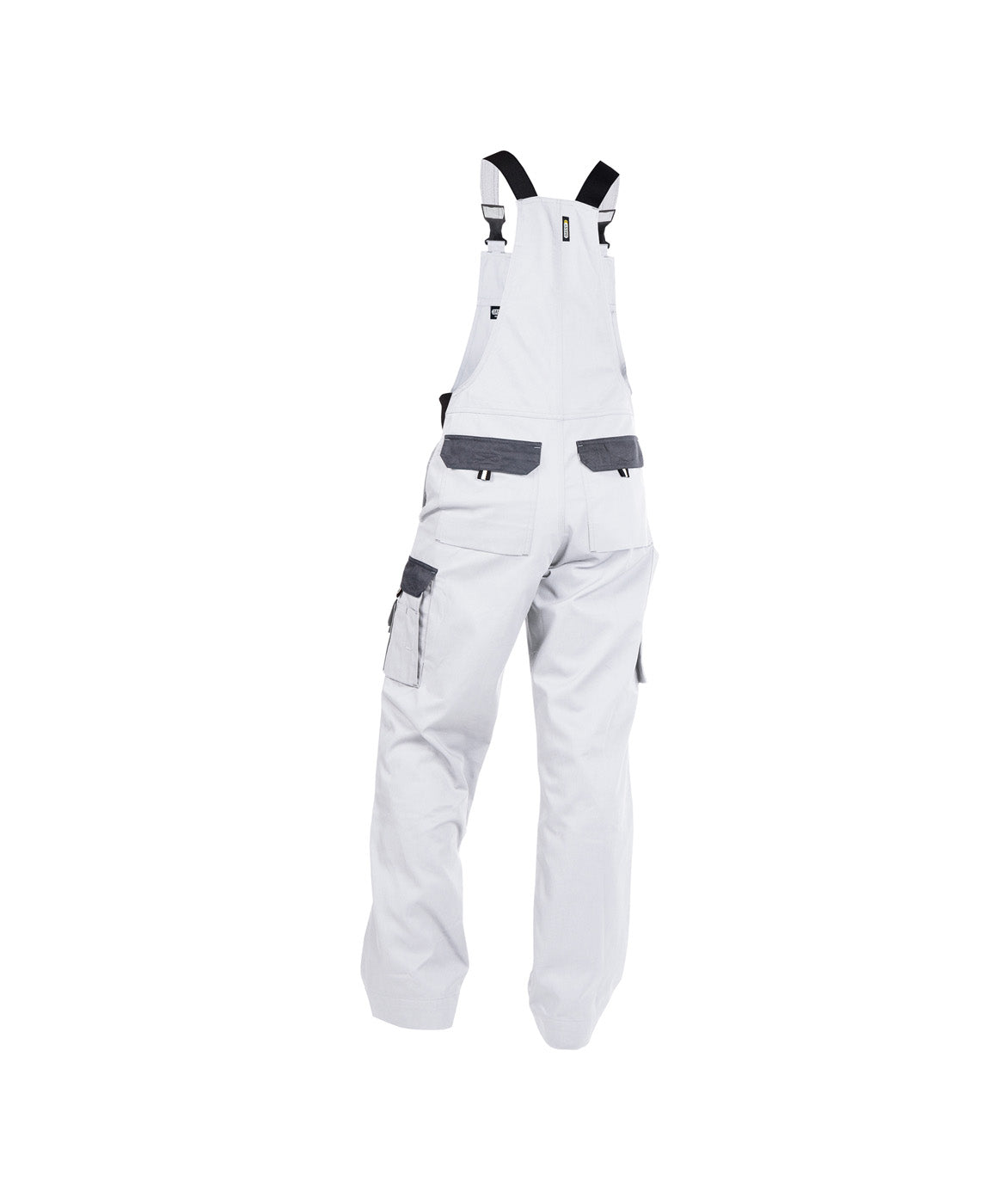 DASSY® Calais Zweifarbige Latzhose weiß/zementgrau