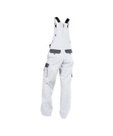 DASSY® Calais Zweifarbige Latzhose weiß/zementgrau