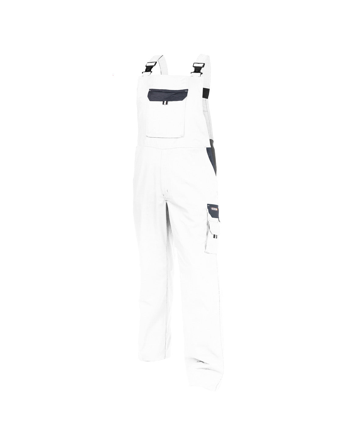 DASSY® Calais Zweifarbige Latzhose weiß/zementgrau
