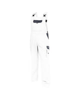 DASSY® Calais Zweifarbige Latzhose weiß/zementgrau