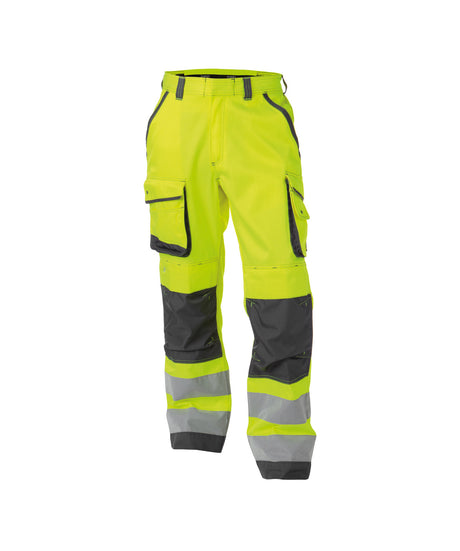 DASSY® Chicago Warnschutz Bundhose mit Kniepolstertaschen neongelb/zementgrau