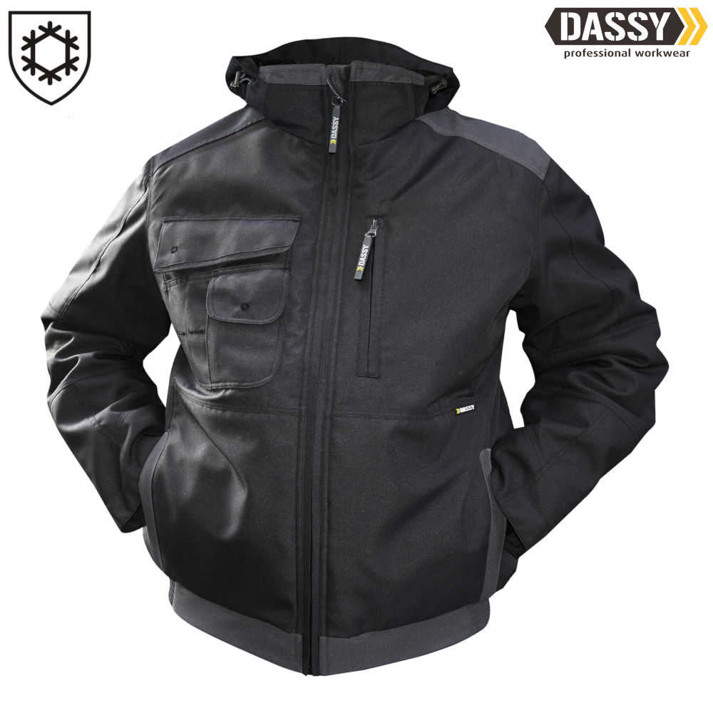 DASSY Austin Winterjacke Canvas schwarz grau