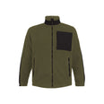 DASSY Haven 550005 Teddyfleecejacke Kakigrün/Schwarz – vorne