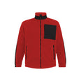 DASSY Haven 550005 Teddyfleecejacke Rot/Schwarz – vorne
