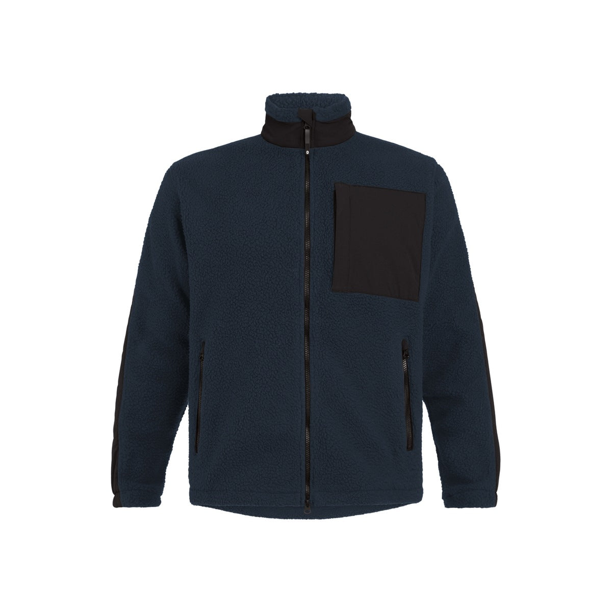 DASSY Haven 550005 Teddyfleecejacke Nachtblau/Schwarz – vorne