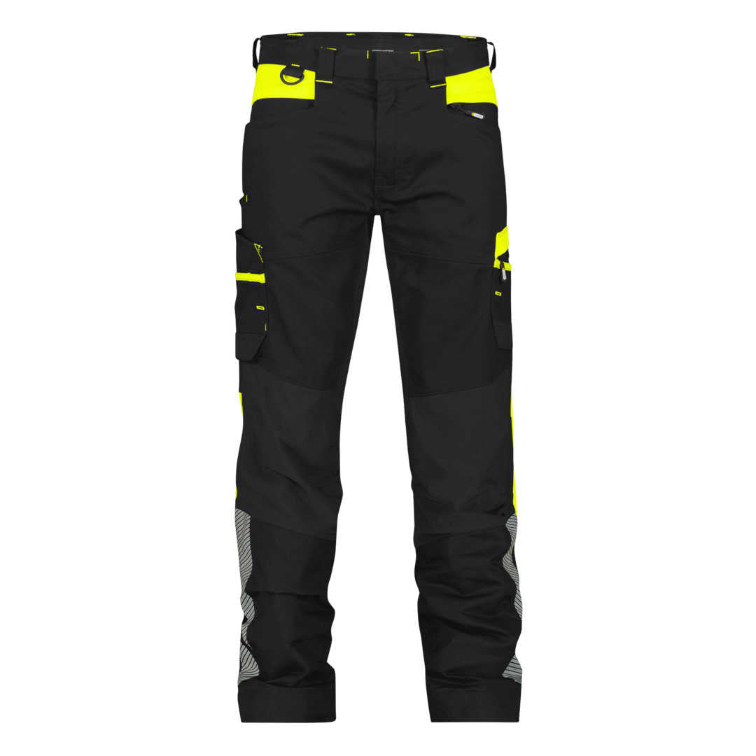 Dassy Hong Kong Arbeitshose mit Stretch schwarz-neongelb