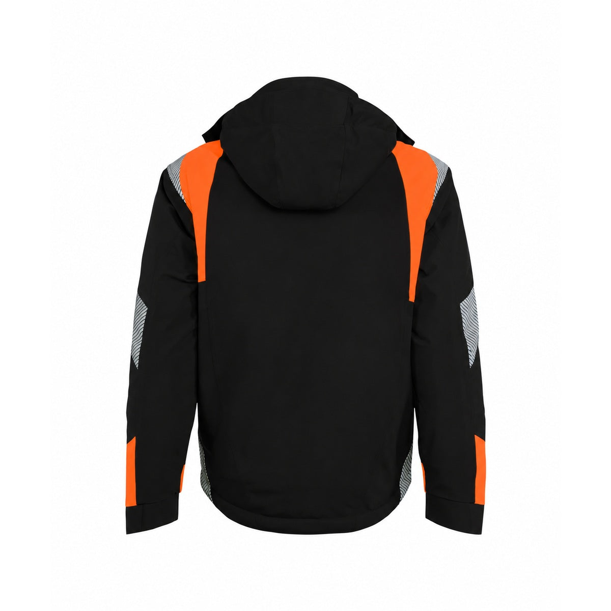 DASSY Itaqui 300599 Winterjacke Schwarz/Fluo-Orange – Rückansicht (Farbvisualisierung)
