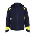 DASSY Itaqui Winterjacke 300599 Nachtblau Neongelb Vorderansicht