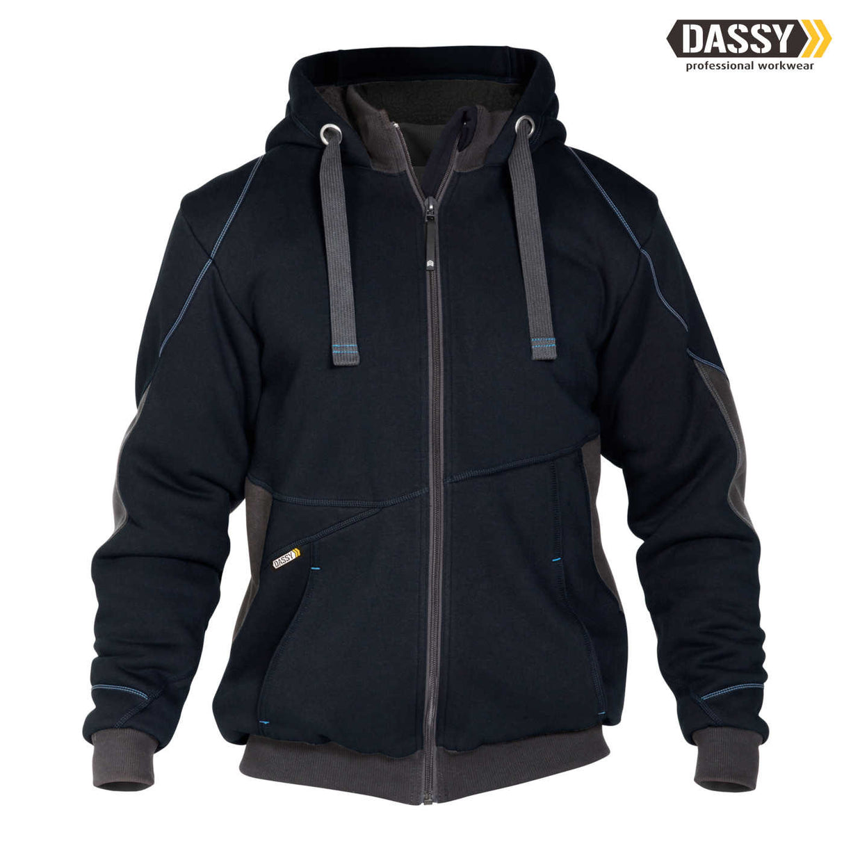 DASSY Pulse Sweatshirt-Jacke nachtblau grau