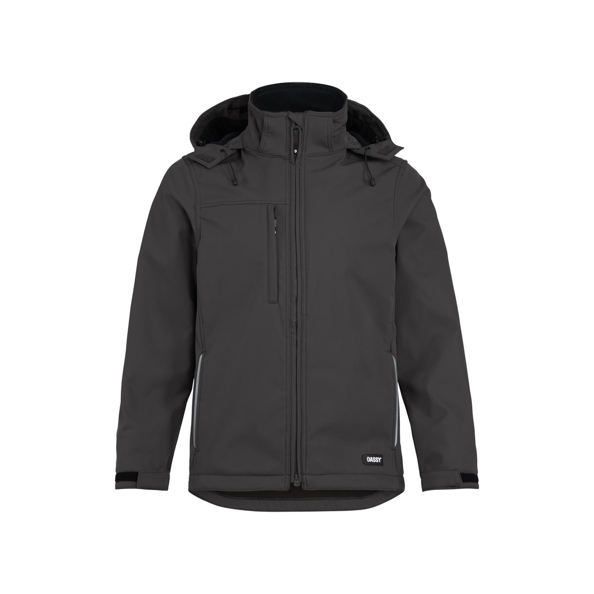DASSY PURE 300597 Softshelljacke Anthrazitgrau – Vorderansicht