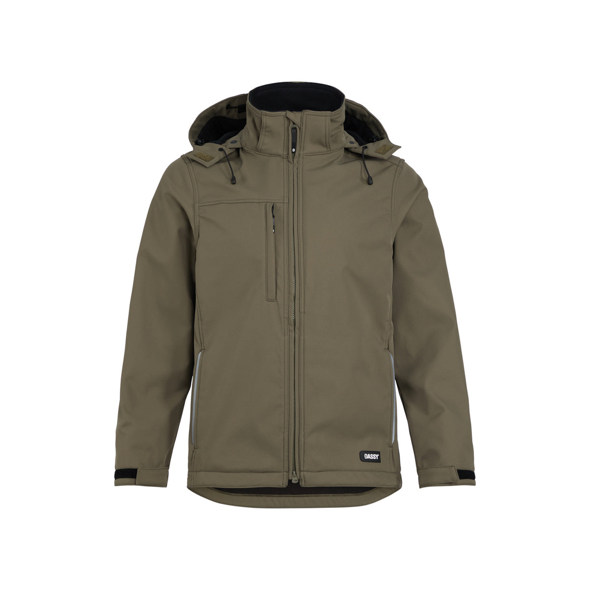 DASSY PURE 300597 Softshelljacke Khakigrün – Vorderansicht