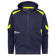 DASSY Logix Sweatjacke Santos nachtblau neongelb