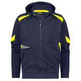 DASSY Logix Sweatjacke Santos nachtblau neongelb