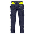 Dassy Shanghai Arbeitshose mit Holstertaschen und Stretch nachtblau-neongelb