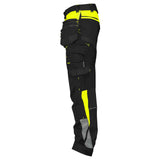 Dassy Shanghai Arbeitshose mit Holstertaschen und Stretch schwarz-neongelb